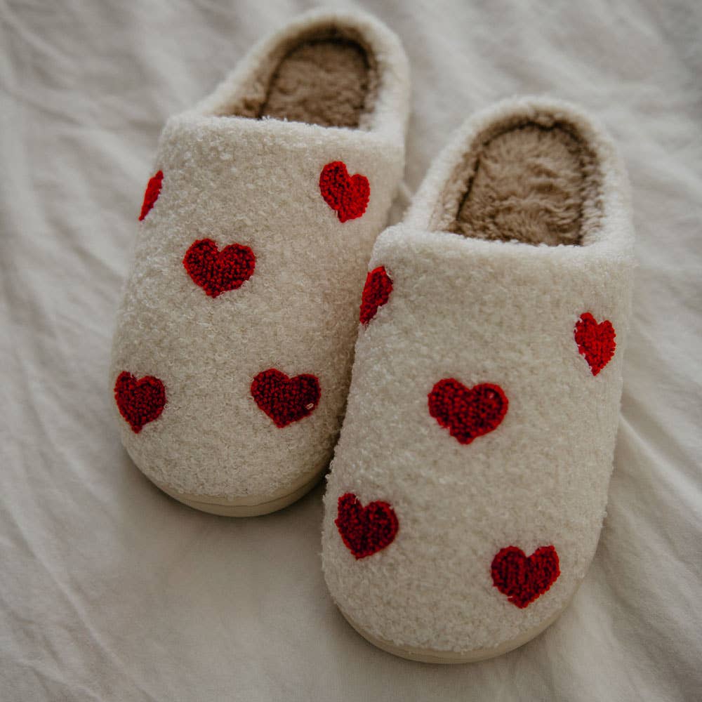 Katydid - Valentine's Hearts ALL OVER Patterned Slippers