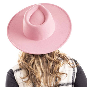Katydid - Light Pink Wide Brim Felt Hat for Women