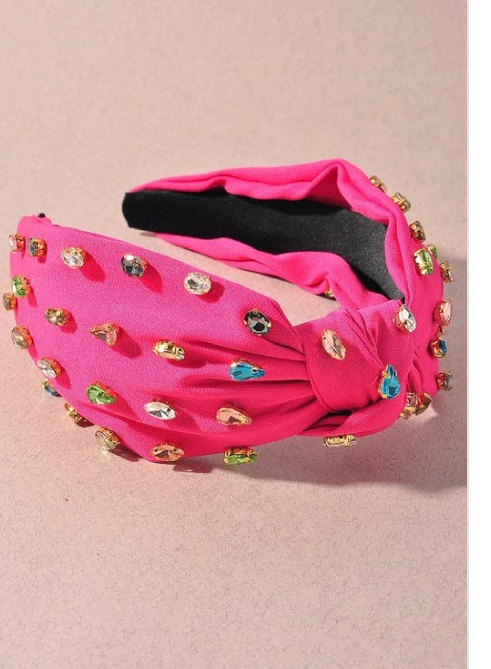 Jeweled pink headband